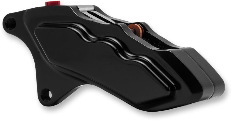 Hawg Halters, Inc. Direct Bolt-On 6 Piston Front Left Brake Caliper Black Anodized Motorcycle Street - LHSAB6018
