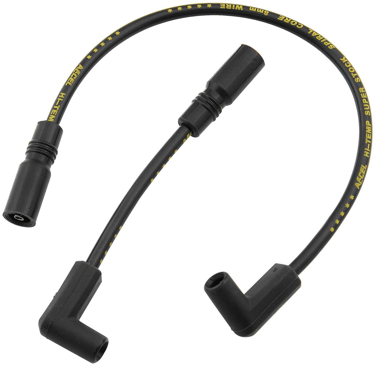 ACCEL S/S Ferro-Spiral Core Spark Plug Wire - Black Motorcycle Street - 171097-K