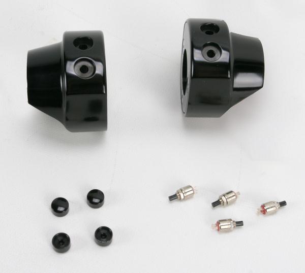 Hawg Halters, Inc. Switch Housing Assembly 2-Button Black Anodized Motorcycle Street - HSHA-2A-LR