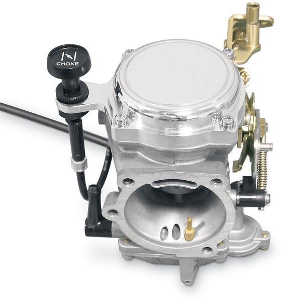 Yost Performance CV Carburetor Top Cover - Smooth With Choke Cable Bracket Motorcycle Street - YCCB-NL
