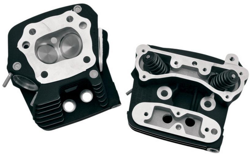 S&S Cycle Cylinder Heads For Evo Motors With Stock-Style Pistons - Black Powder-Coat Motorcycle Street - 106-4570