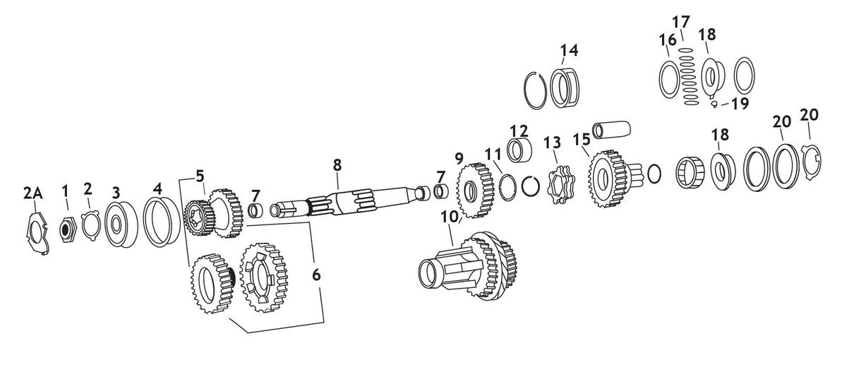 Andrews 2.44:1 1st Gear For 4-Speed Big Twin (5) Motorcycle Street - 201105