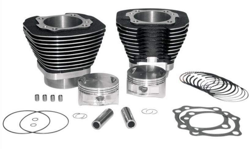 S&S Cycle 98in. Big Bore Kit - Black Powder-Coat Motorcycle Street - 910-0481