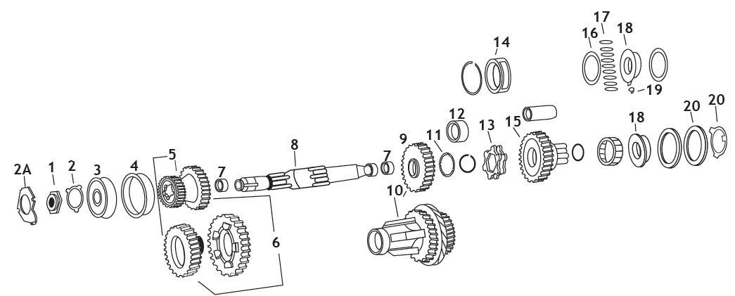 Andrews 1st And 2nd Gear Set For 4-Speed Big Twin (6) Motorcycle Street - 201020