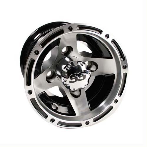 Nivel Ranger 8X7 Machined And Black 3+4 4/4 Golf Cart Wheel