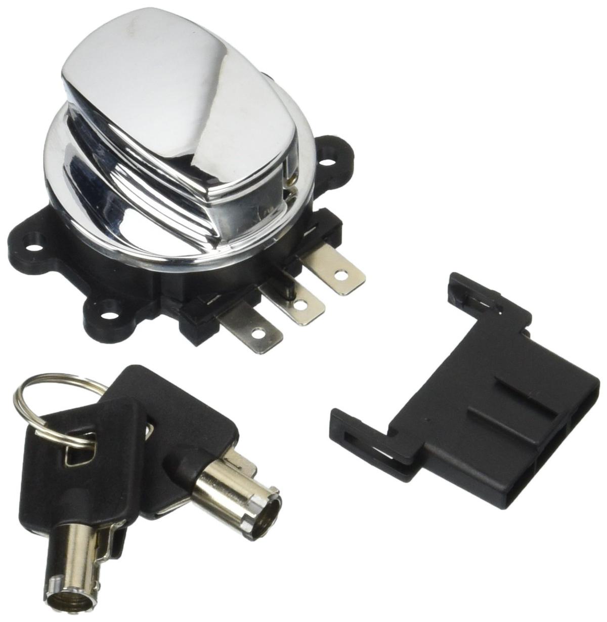 Bulletpruf Chrome Side Hinge Ignition Switch With Round Key Motorcycle Street - 370095