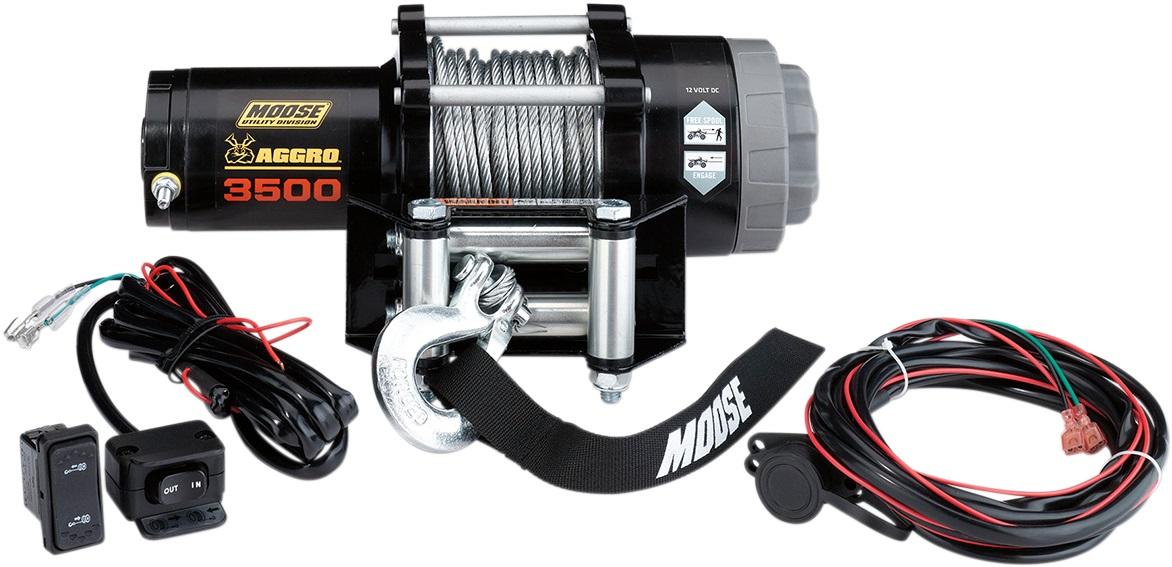 Moose 3,500 lb Aggro Winch With Synthetic Rope ATV UTV 45050762