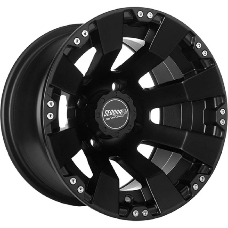 Sedona Spyder 12X7 Rear Matte Black 2+5 4/110 ATV - UTV Wheel