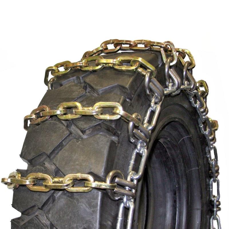 8mm Studded Alloy 2 Link Skid Loader Tire Chains - Midwest Traction Best Skid Steer Chains For Snow And Ice