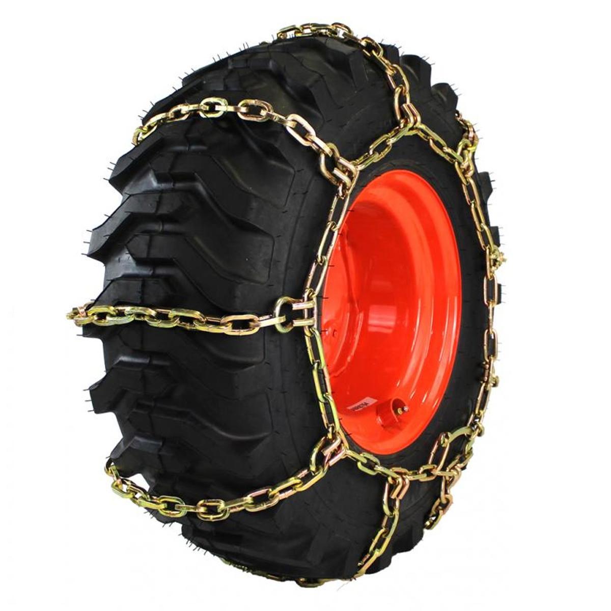 8mm Studded Alloy 4 Link Skid Loader Tire Chains Best Skid Steer Chains For Snow And Ice