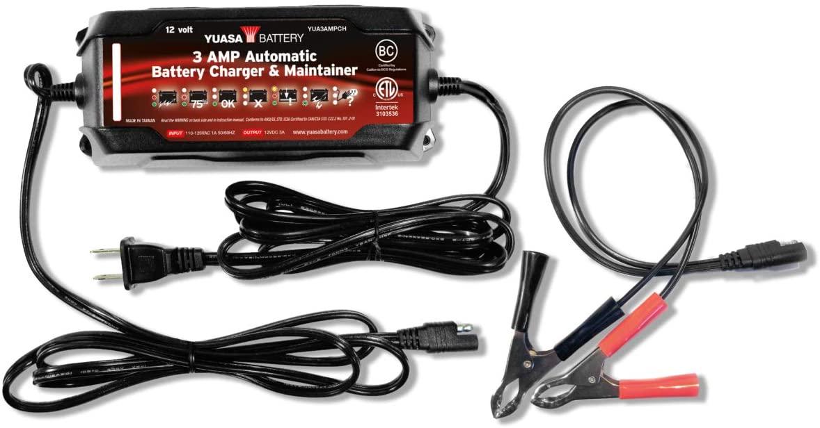 Yuasa 3 Amp Batter Charger & Maintainer - YUA3AMPCH