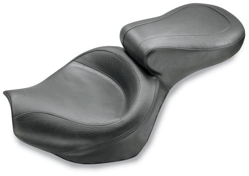 Mustang Wide Two-Piece Touring Seat - Plain Motorcycle Street - 76511