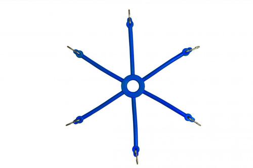 Pair Spider Bungees For Rims 16" To 20" Light Truck 6 Arm Blue Tire Chain Adjusters