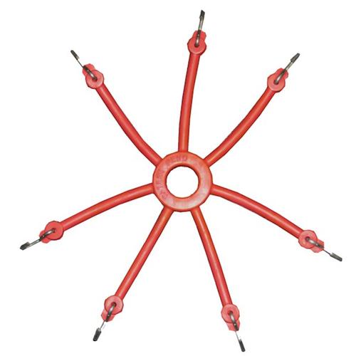Pair Spider Bungees For Rims 14" To 16" Light Truck, Large ATV, 7 Arm Red Tire Chain Adjusters