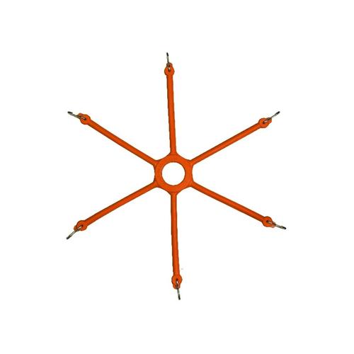 Pair Spider Bungees For Rims 21" To 24.5" Heavy Truck 6 Arm Orange Tire Chain Adjusters