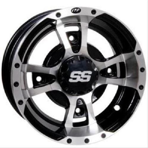ITP Ss112 9X8 Rear Machined And Black 3+5 4/115 ATV - UTV Wheel