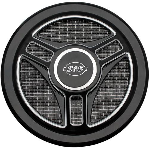 S&S Cycle Tri-Spoke Stealth Air Cleaner Cover Motorcycle Street - 170-0210