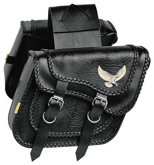 Willie & Max Black Magic Compact Slant & Super Slant Saddlebags Motorcycle Street - 58708-20