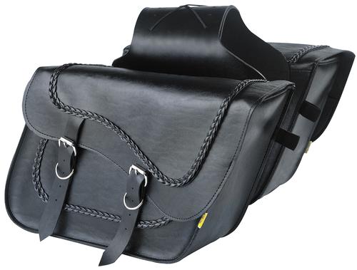 Willie & Max Braided Fleetside Slant Saddlebags Motorcycle Street - 58709-20