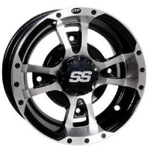 ITP Ss112 10X8 Rear Machined And Black 3+5 4/115 ATV - UTV Wheel