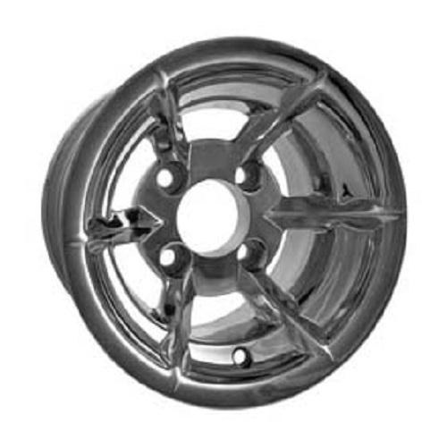 Nivel Sabre 10X7 Polished 2.5+4.5 4/4 2.65" Golf Cart Wheel