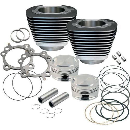 S&S Cycle 95in. Big Bore Kit - Black Powder-Coated Motorcycle Street - 910-0204