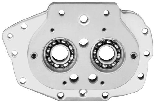 JIMS Trap Door Assembly With Exhaust Mount For Small Bearing - Polished Motorcycle Street - 2347-7B