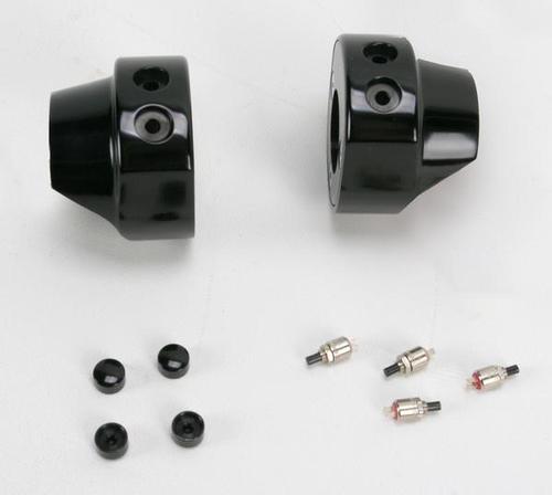 Hawg Halters, Inc. Switch Housing Assembly 2-Button Black Anodized Motorcycle Street - HSHA-2A-LR