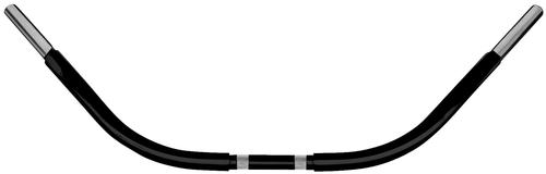 Wild 1 1 1/4in. Chubby Handlebar - Beach Bar - Black Motorcycle Street - WO550B