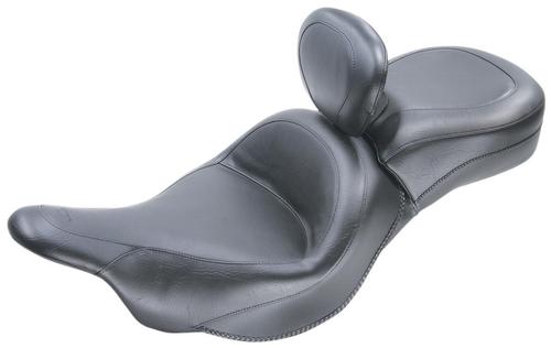 Mustang Wide Touring Two-Piece Seat With Driver Backrest - Vintage Motorcycle Street - 79471