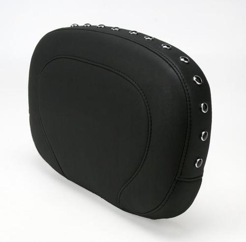 Mustang Passenger Backrest Pad - Smooth With Black Studs - 14in Motorcycle Street - 76571