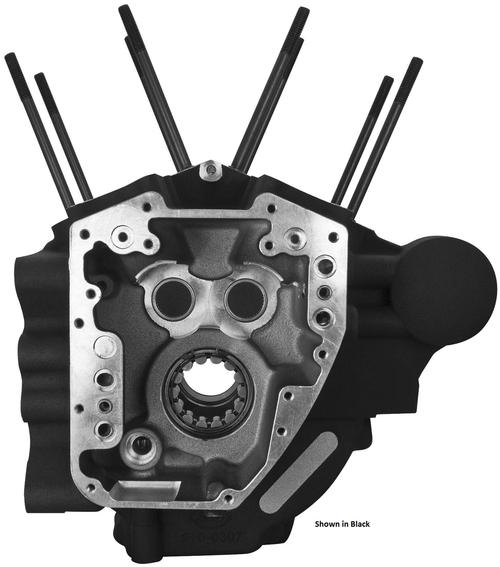 S&S Cycle Super Stock T2 Crankcase - Stock Bore And Bolt Pattern - Wrinkle Black Motorcycle Street - 310-0367A