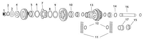 Andrews Countershaft For 4-Speed Big Twin (16) Motorcycle Street - 207650
