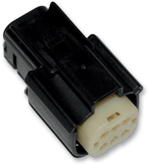Namz Molex MX 150 Female Connector - 6-Pin - Black Motorcycle Street - NM-33472-0601