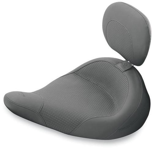 Mustang Textured Solo Seat With Removable Backrest For FL Air Ride Motorcycle Street - 79548