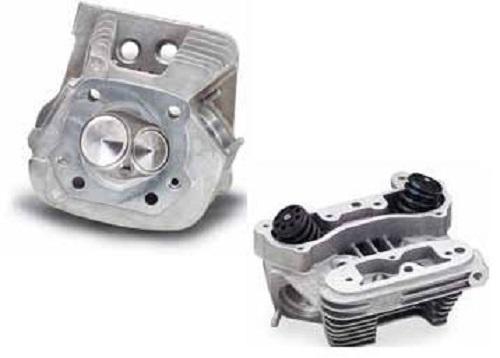 S&S Cycle Super Stock Cylinder Heads (O-Ring Intake) - Stock Bore - Aluminum Finish Motorcycle Street - 90-1496