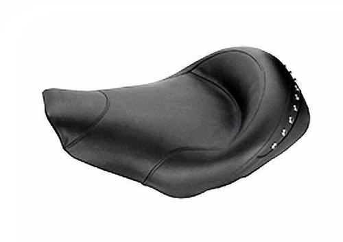 Mustang Wide Studded Solo Seat - Black Studs Motorcycle Street - 75578