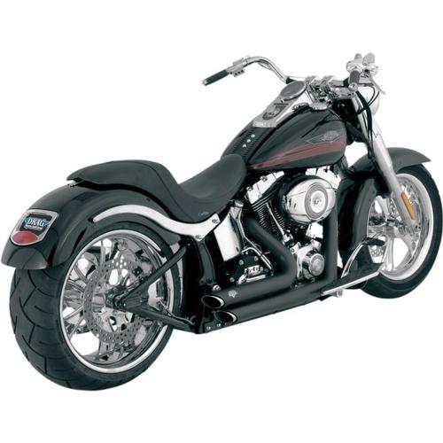 Vance & Hines Shortshots Staggered Exhaust System - Black Motorcycle Street - 47221