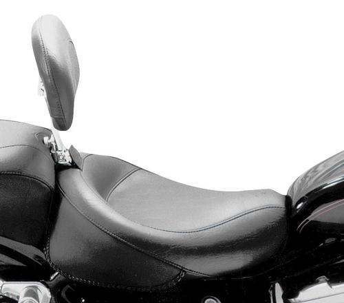 Mustang Wide Touring Vintage Solo Seat With Driver Backrest Motorcycle Street - 79126