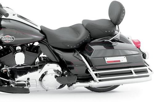 Mustang Super Wide Studded Solo Seat - Black Studs Motorcycle Street - 76069