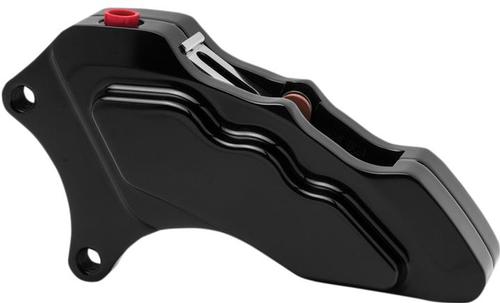 Hawg Halters, Inc. 6-Piston Single Disc Front Brake Caliper Black Motorcycle Street - LHSAB6013