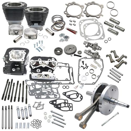 S&S Cycle 124in. Hot Set Up Kits With Heads Motorcycle Street - 900-0568