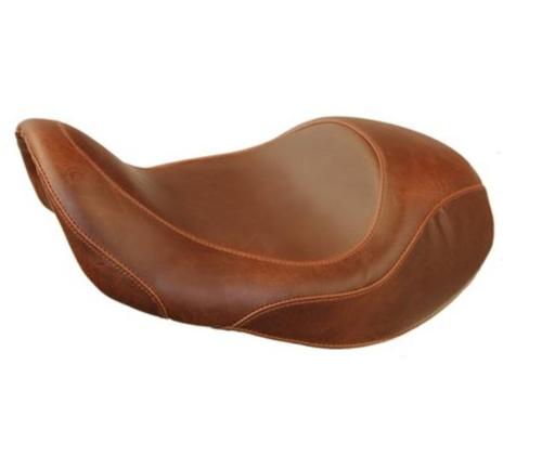 Mustang Wide Tripper Forward Solo Seat - Smooth - Brown Motorcycle Street - 76708