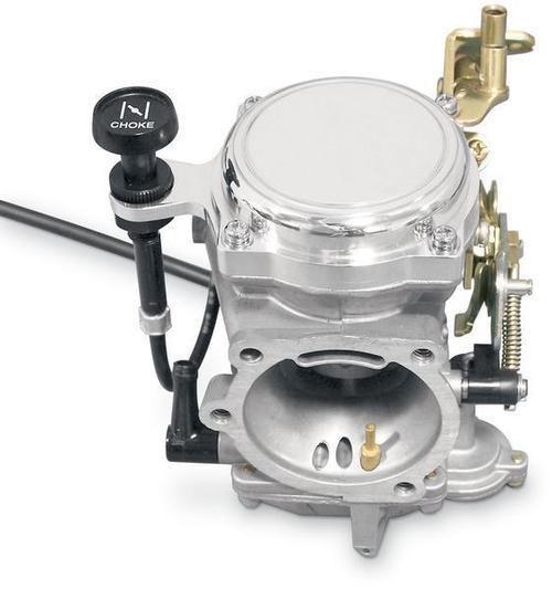 Yost Performance CV Carburetor Top Cover - Smooth With Choke Cable Bracket Motorcycle Street - YCCB-NL
