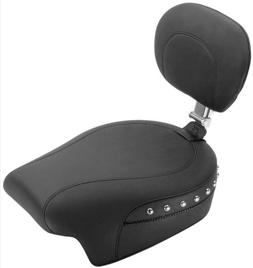 Mustang Passenger Seat With Backrest - No Studs - 13.5in. Motorcycle Street - 79706