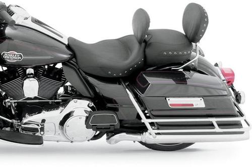 Mustang Studded Super Solo Seat With Removable Driver Backrest - Black Studs Motorcycle Street - 79448