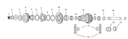 Andrews 2nd Gear Countershaft For 4-Speed Big Twin (10) Motorcycle Street - 202160