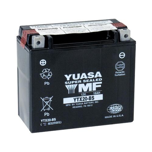 Yuasa YTX20-BS Maintenance Free Battery VRLA Motorcycle Street - YUAM32RBS