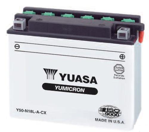 Yuasa Y50-N18L-A-CX Yumicron Battery Motorcycle Street - YUAM2218C