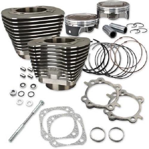 S&S Cycle 124in. Big Bore Kit - Silver Powder-Coat Motorcycle Street - 910-0338